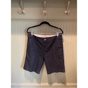 Womens Dockers Shorts Size 10 Navy Preppy Casual